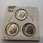 1955 P-D-S Silver Roosevelt Dimes Uncirculated
