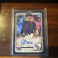 2020 Bowman Chrome Draft Drew Romo 1st  Auto Black Refractor 11/75 #CDA-DR