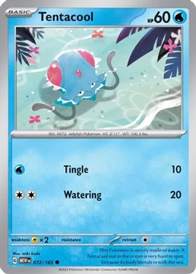 Tentacool - 072/165 - Common - Near Mint