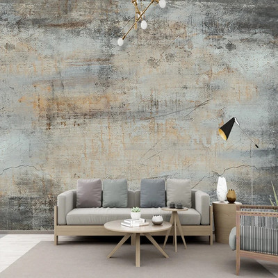 Individuelle Retro Zement Wandtapete für Wohnzimmer und Restaurant Dekor