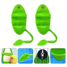2 Pcs Parrot Stands Plastic Metal Parrot Feeding Racks Pet Bird Accessories