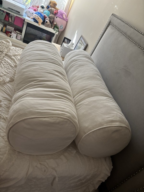 rachel ashwell vintage bolster pillows down and cotton white