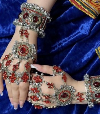 afghan hand jewelry set ( custom orders available) ships within 3 weeks or less