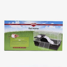 Kaytee My First Home Habitat for Pet Rats 24.5"L x 12.5"W x 14.5"H, Black 