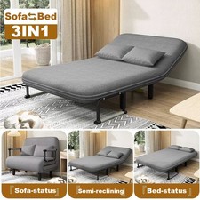 2 Seater Sofa Bed Couch 3 IN 1 Convertible Sofas Recliner Sleeper Bed Sofabed UK