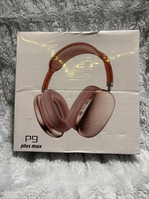 P9 Plus Max Wireless Bluetooth Headphones Noise Reduction Pink USB-C