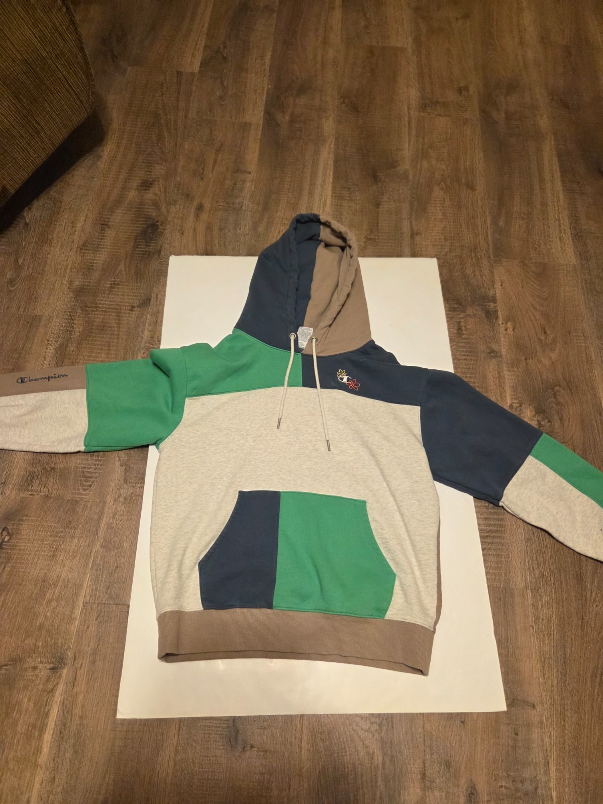 Champion Champ Patchwork Colorblock Classic Fleec… - image 1