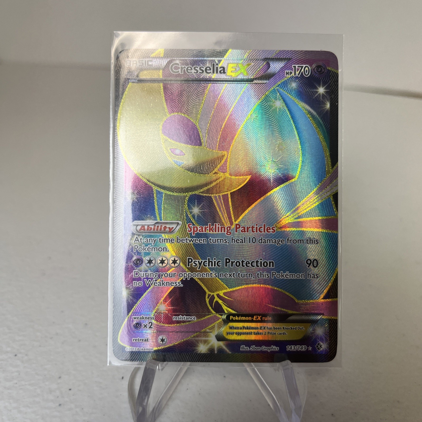 2012 Pokemon Cresselia EX (143 Full Art) 143/149 Boundaries Crossed Holo NM