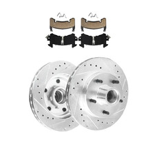 Slotted Brake Disc for Chevy Monte Carlo Buick Regal GMC 2WD Front Rotors Pads