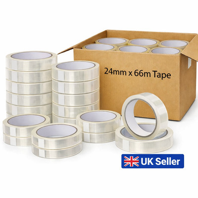 Klarsichtklebeband 24 mm x 66 m Verpackung stark haftend Paket Verpackung Büro Zuhause