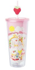 STRAWBERRY SHORTCAKE Rainbow Desserts Acrylic Pink Tumbler w/Straw 24 oz New