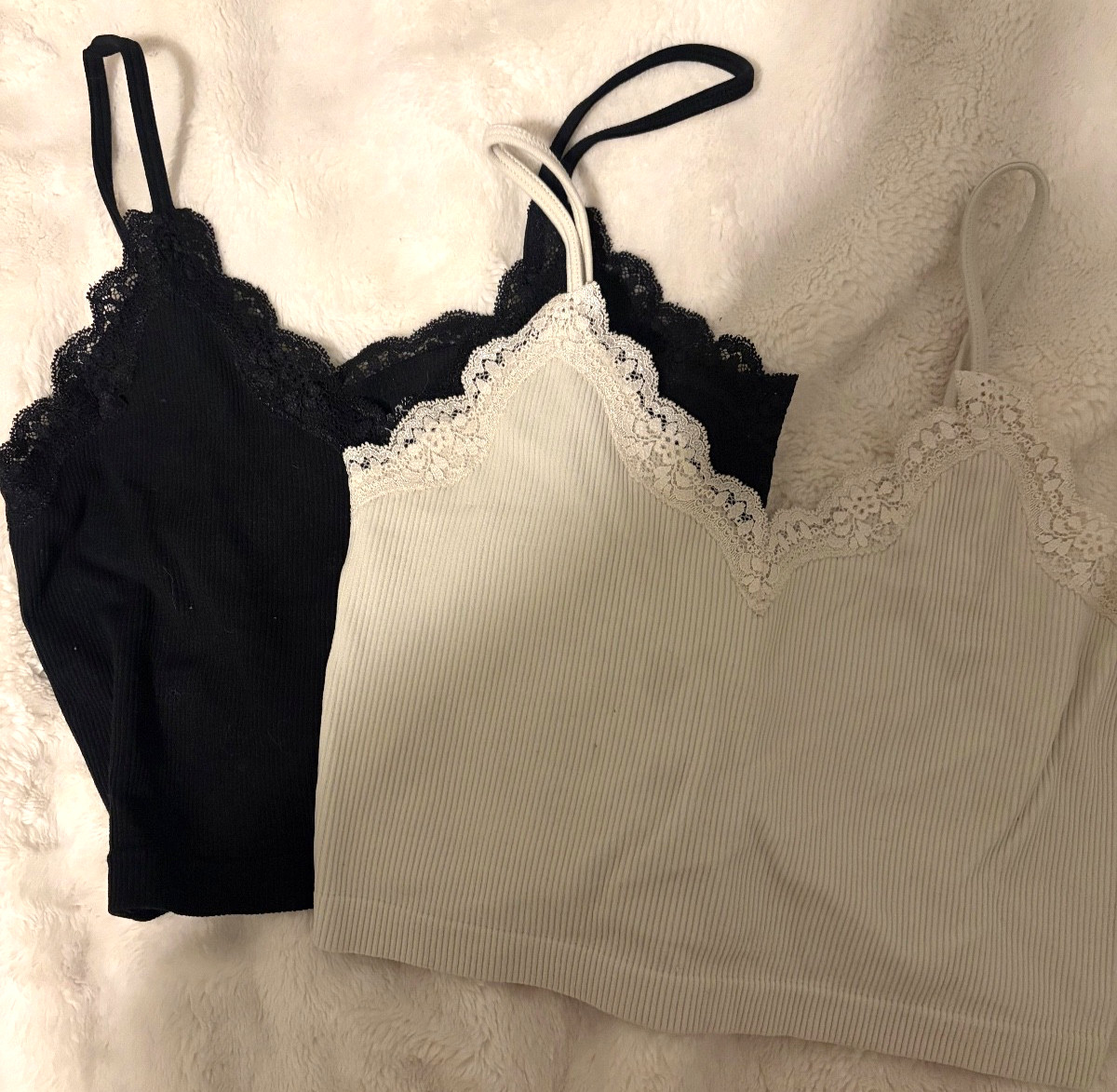 Bundle of 2 Small/M tank tops. Wild Fable. Black and white colors.