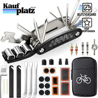 Fahrrad Reparaturset 16-In-1 Multitool Faltbar Kompakt Leicht Schwarz