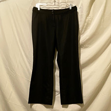 Nine West pants Women’s 10 Black Stretch Dress Pants Flat Front Button Zip Solid