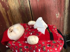 Santa Claus Rectangle Tissue Box Cover Kleenex Vintage 1980s Taiwan   e1