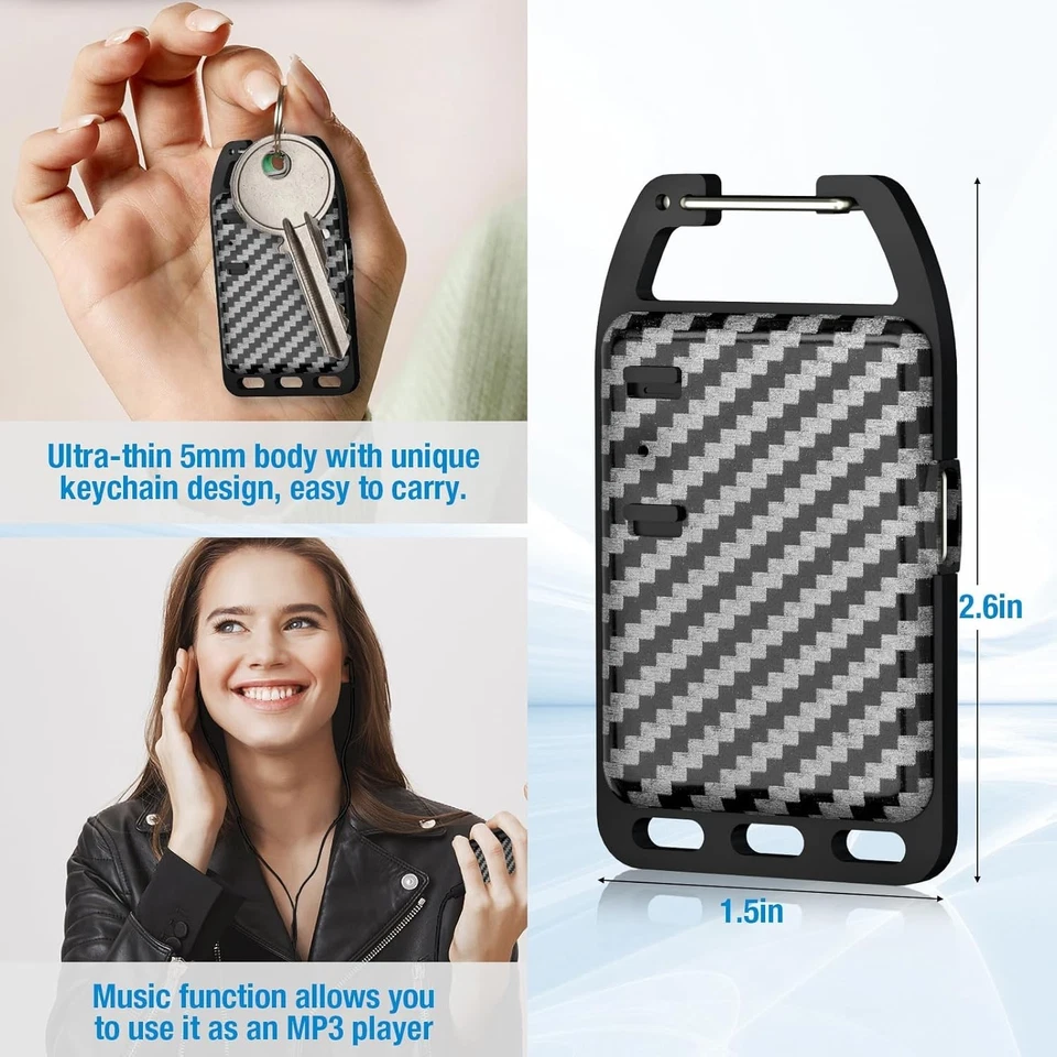 Mini Spy Hidden Audio Recorder Voice Activated Office Listening Device 64GB US - Image 2 of 4