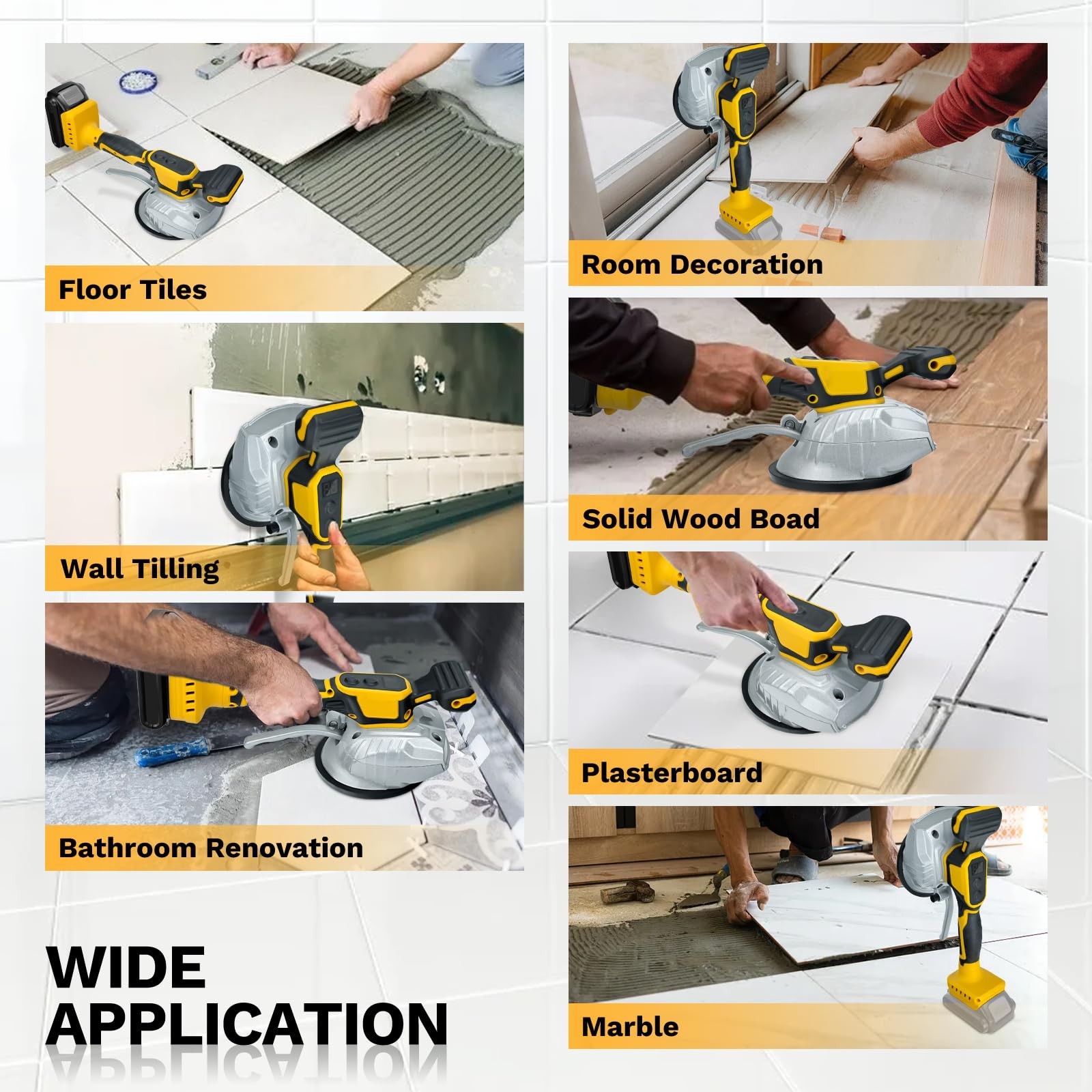 Tile Vibration Tool Compatible with Dewalt 20V Max Battery, Tile Vibration Le 