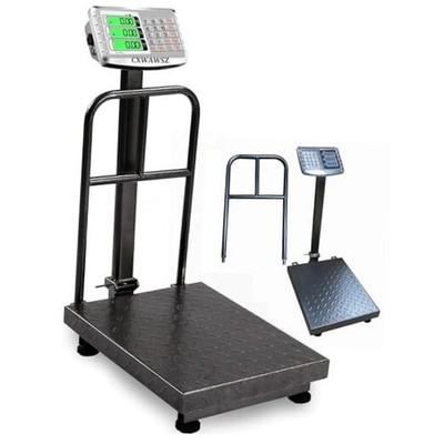 660lb Floor Industrial Platform Scale with Removable Guardrail Digital Scale 