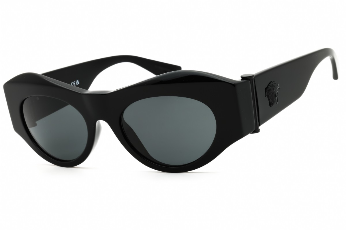 Versace VE4477U 536087 Black/Dark Gray 52-19-135 Sunglasses New Authentic