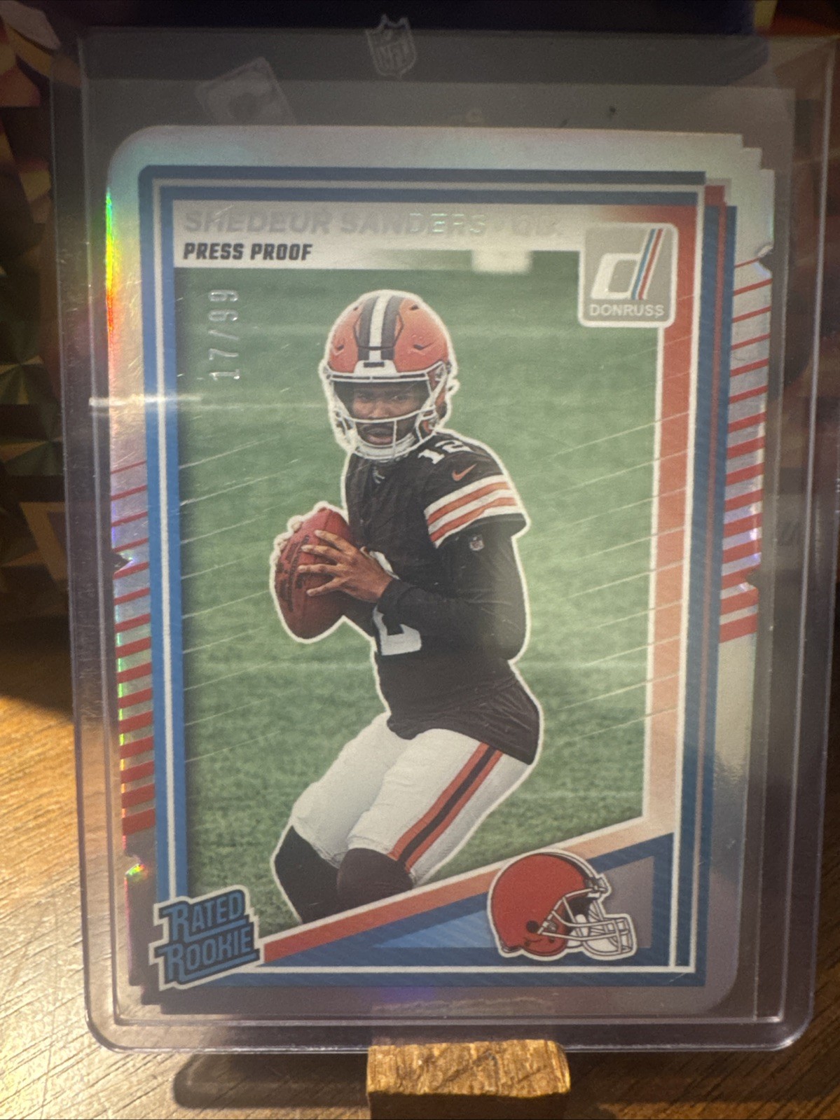 2025 Donruss Silver Press Proof Die Cut Shedeur Sanders /99 RC SP #306