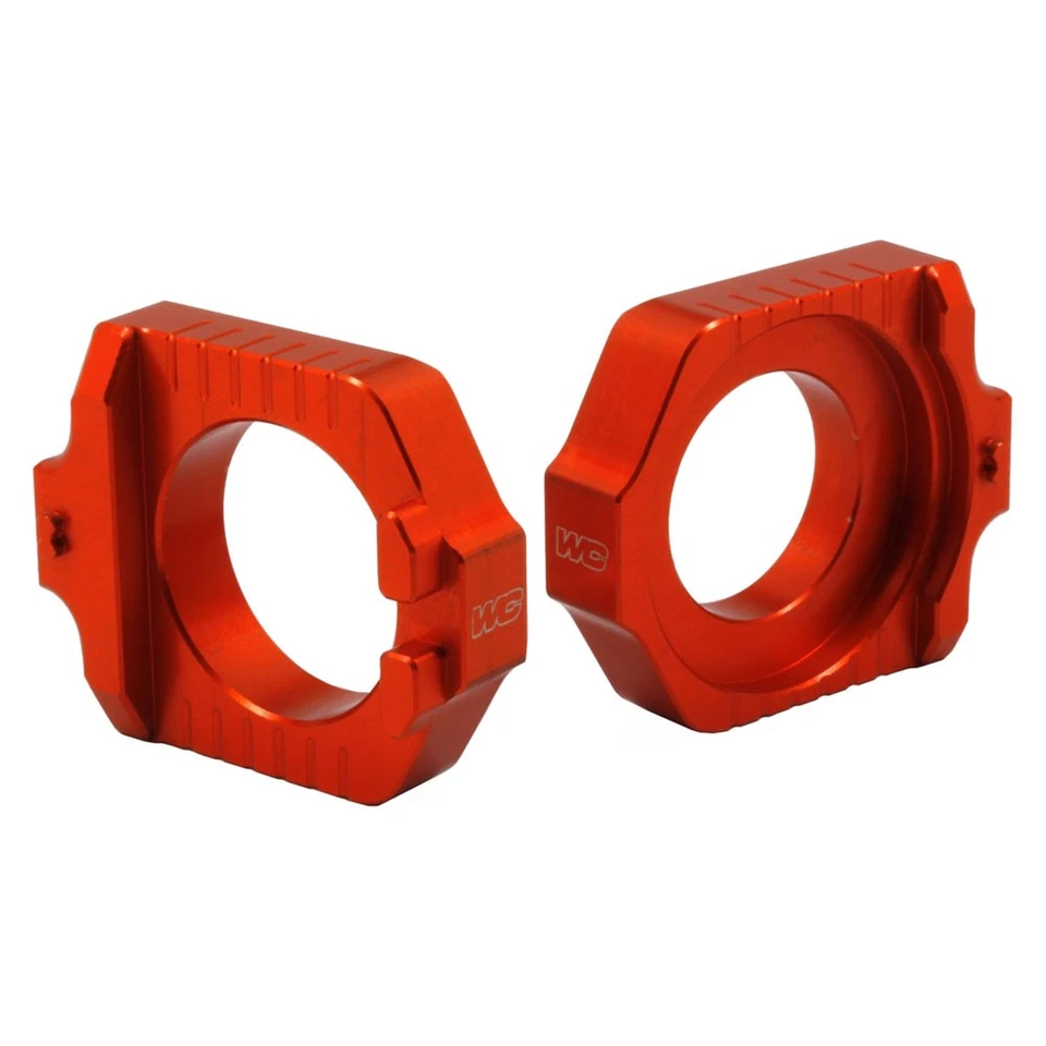Works Connection Elite Axle Block Kit Orange For KTM HUSQVARNA GASGAS - Image 2 of 3