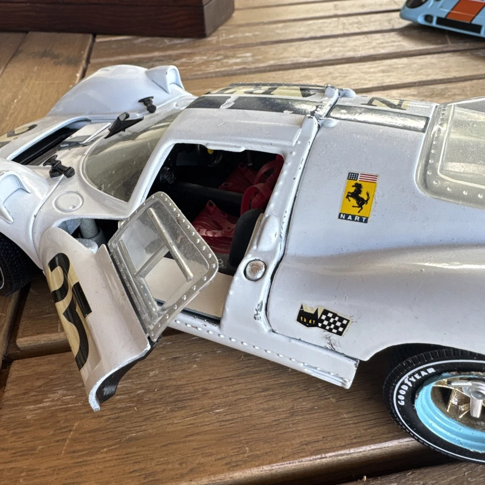 Jouef Evolution 1967 Ferrari 330 P4 - White - Vintage 1/18 LeMans - Loose - Image 4 of 4