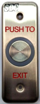 SDC 463NU Push To Exit Button Stainless Steel Vandal Resistant