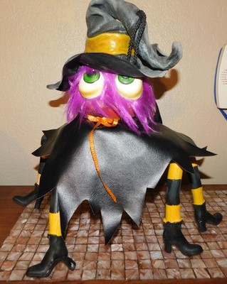 MARIO CHIODO STUDIOS SPIDER WITCH 2004 HTF POSABLE 24'' HALLOWEEN STAND HANG