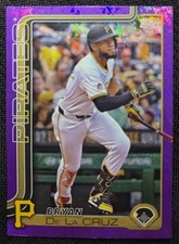 2025 Topps Bryan De La Cruz #333 Purple Holo Foil 13/250 Pirates