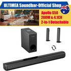 ULTIMEA 4.1ch Sound Bar for Smart TV w/ Subwoofer 2-in-1 TV Soundbar BT5.3 200W