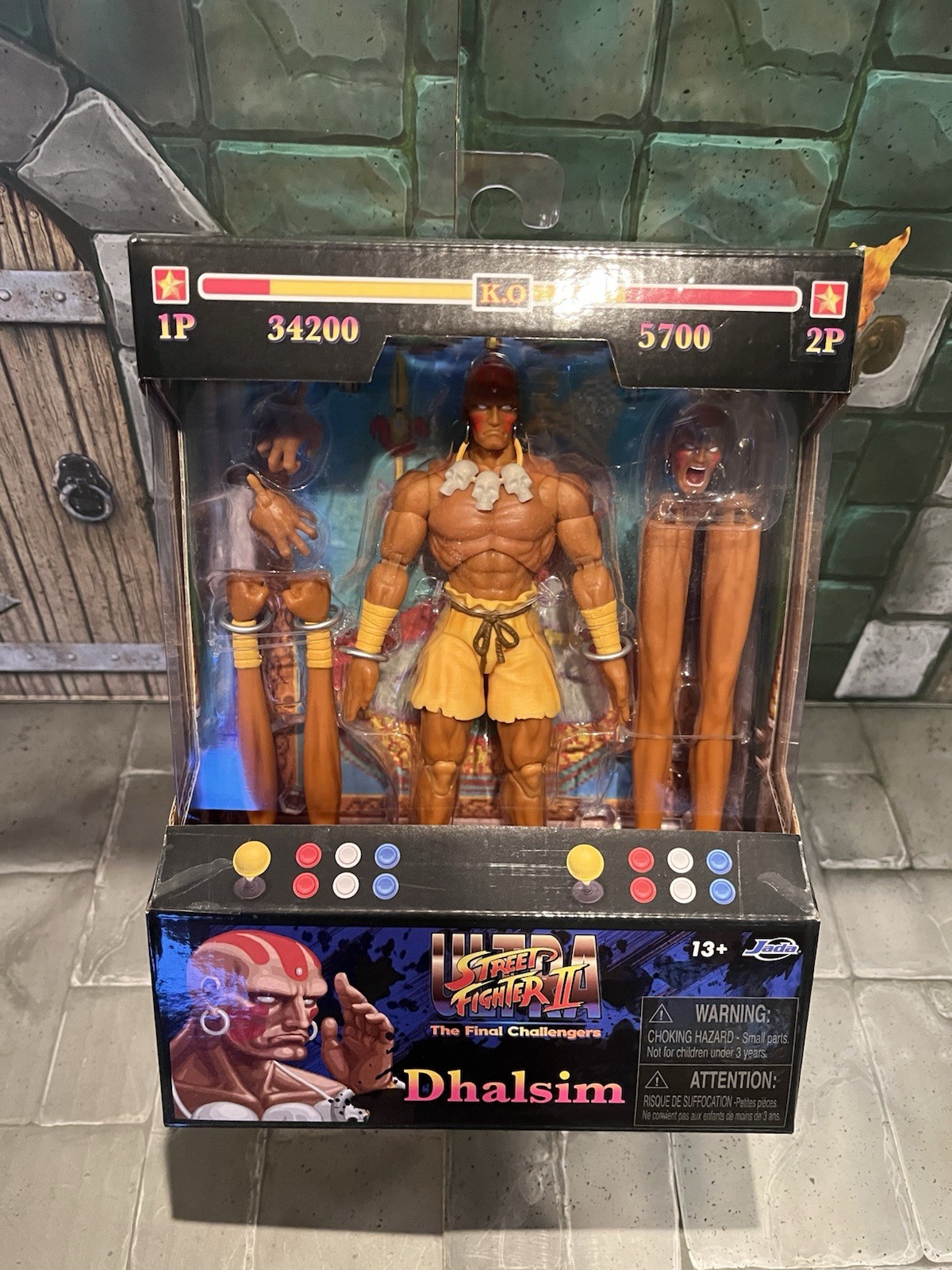 Jada Toys Street Fighter 2 Dhalsim Action Figure. New Sealed