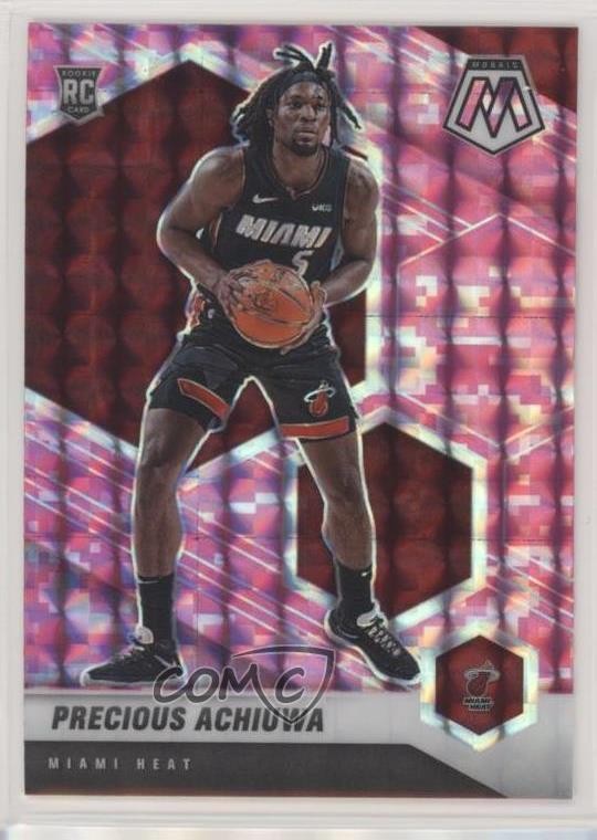 2020-21 Panini Mosaic Pink Camo Prizm Precious Achiuwa #215 Rookie RC 1e7
