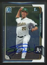 2015 Bowman Chrome SETH STREICH Signed Card autograph auto A'S FUNNY