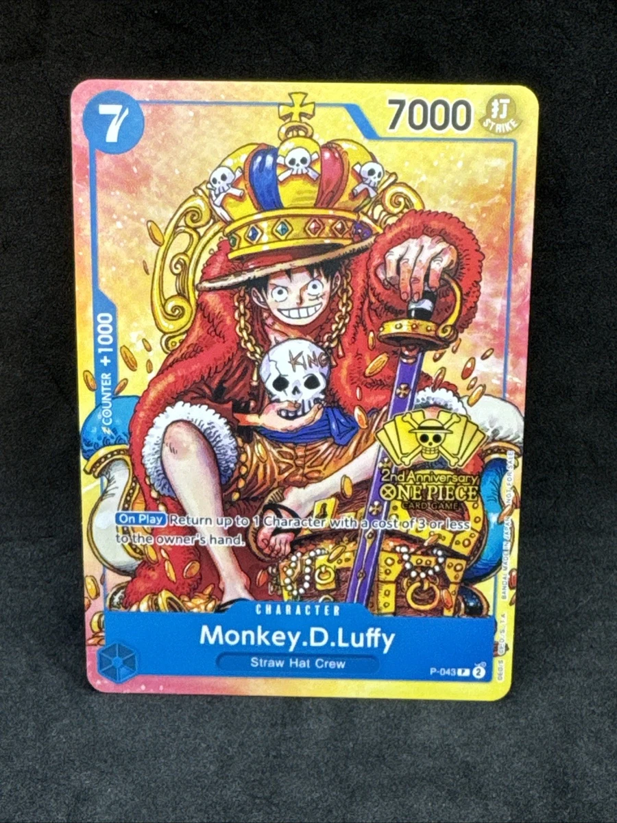 Monkey.D.Luffy P-043 One Piece Promotion Cards for sale | eBay