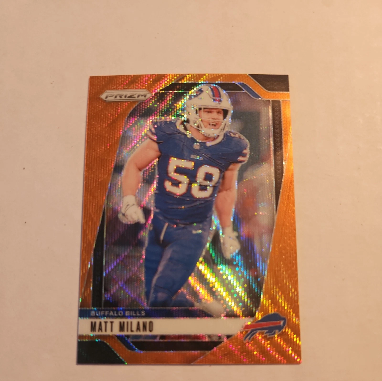 🔥/60 ORANGE WAVE PRIZM! Matt Milano 2024 NFL Prizm #33 Buffalo Bills🔥
