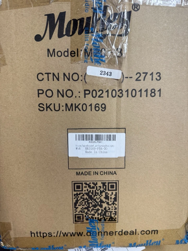 Moukey  Passive Bookshelf Mountable, Black, Ma20-3 - Image 2 of 4