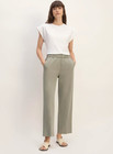 Everlane Women's Easy Pants Organic Cotton Green Casual Elastic Waist Small — photo 1
