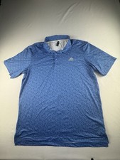 Adidas Golf Real Blue Ult Polo Flower Shirt Men  s Size L All Over Print NWT
