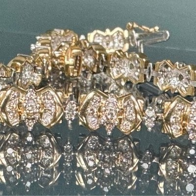 14K YELLOW GOLD  AD 1 CARAT DIAMOND BRACELET SKY
