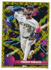 2025 Topps Chrome Cosmic - Freddy Peralta #95 Gold Refractor /50