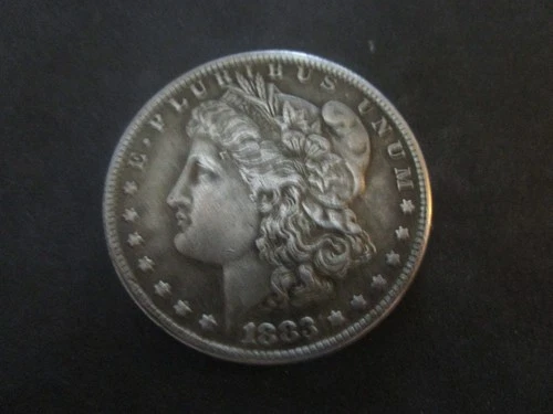 1883 - O US Morgan Silver Dollar $1 Minted New Orleans in 1883