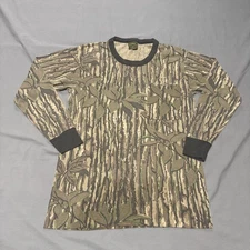 Vintage Spartan Realtree Shirt Mens Med Camo Long Sleeve Hunting 80s USA Made