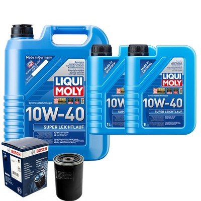 Motoröl 10W40 LIQUI MOLY Super Leichtlauf 7L+BOSCH Ölfilter