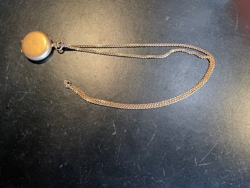 Antique Elgin Ladies Pendant Watch, Gold Filled 29" Chain, Not Running, c1900