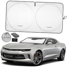 1-Piece Windshield Sun Shade Foldable SMALL  59 x 28.5 inches Standard Silver