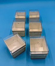 Lot of 6 Plastic Slide Storage Box for 3" X 2" Slides Holds 40 2 Part Clear Top