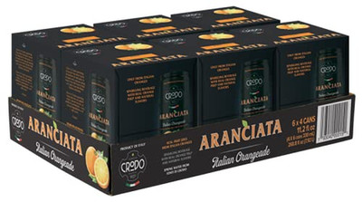 Fonti Di Crodo Aranciata, Italian Sparkling Orangeade, 11.2 Oz. Cans (Pack of 24