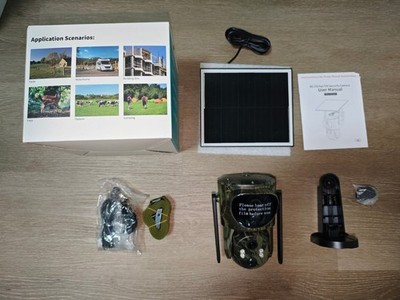 4G LTE Cellular Trail Cameras, Dual Lens Linkage Security Camera 2K HD