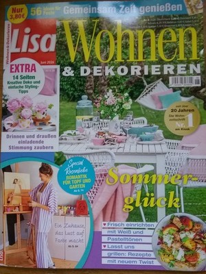 Zeitschrift Lisa Wohnen und Dekorieren Juli  26 ''Kleine Sommerfreuden''