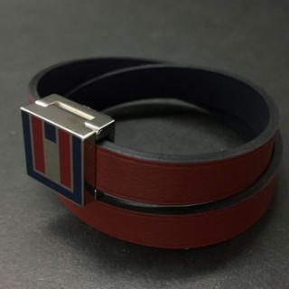 Pulsera EGA Sin Usar HERMES H Logo Cuero Rápido Doble Envoltura/6CE2160